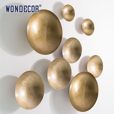 Customized Geometry Metal Wall Art Sculpture Round Bowl Heavy Weight