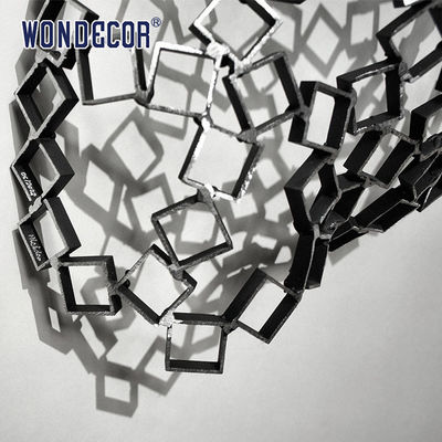 Square Splicing Abstract Stainless Steel Sculpture Female Torso Wall Decoration