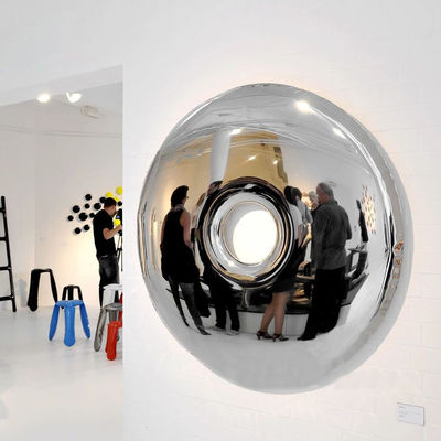 Mirror Metal Wall Art Sculpture Stainless Steel Circular Home Decoration