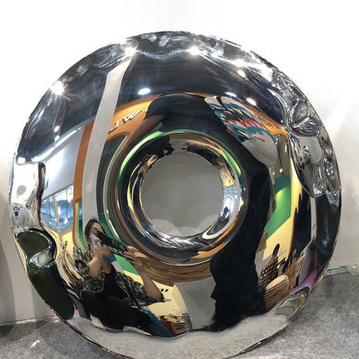 Mirror Metal Wall Art Sculpture Stainless Steel Circular Home Decoration