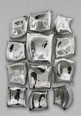 Geometric Block Abstract Stainless Steel Sculpture Wall Decoration 3D