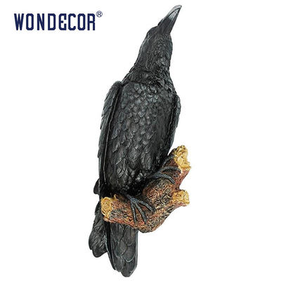 Weatherproof Crow Bird Metal Wall Art Smooth Texture