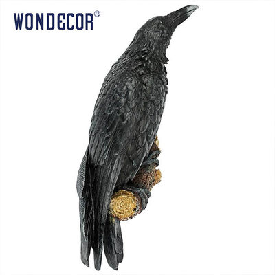 Weatherproof Crow Bird Metal Wall Art Smooth Texture