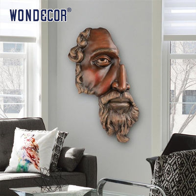 Missing Face Decoration Outdoor Wall Sculpture High Durability