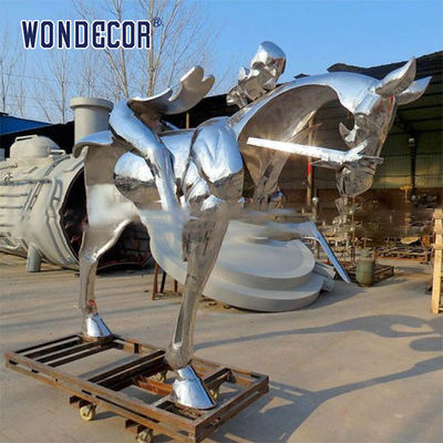 Large Abstract Stainless Steel Horse Sculpture Garden Public Art