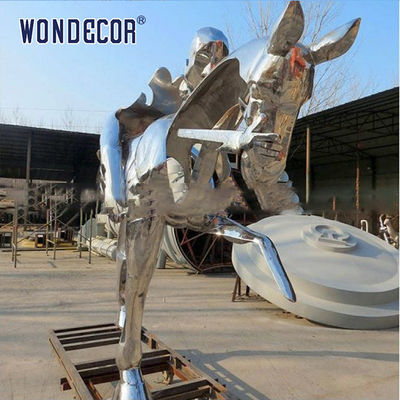 Large Abstract Stainless Steel Horse Sculpture Garden Public Art