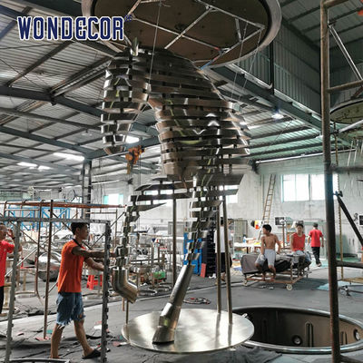 Large Scale Stainless Steel Sculpture Fabrication Public Art Abstract Slicing Horse