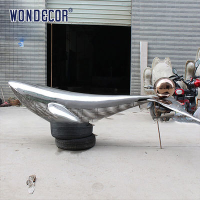 Large Abstract Animal Stainless Steel Outdoor Art Whale