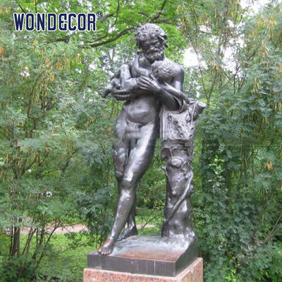 Large Outdoor Bronze Statues Silenus And Dionysus