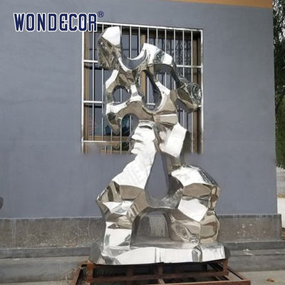 Lifelike Stainless Steel Abstract Sculpture Art Geometry Man