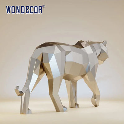 Majestic Forged Metal Sculpture Large Scale Public Art Geometric Tiger