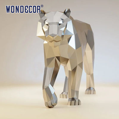 Majestic Forged Metal Sculpture Large Scale Public Art Geometric Tiger