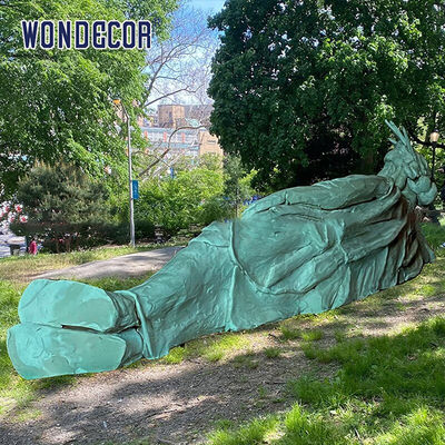 Liberty Lying Diagonally Bronze Garden Sculptures In Park