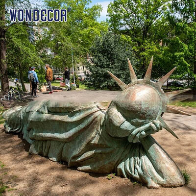 Liberty Lying Diagonally Bronze Garden Sculptures In Park