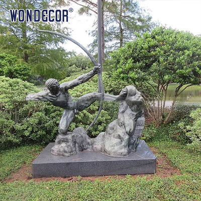 Bronze Sculpture Of Greek Mythological Figure Hercules Archer In Park