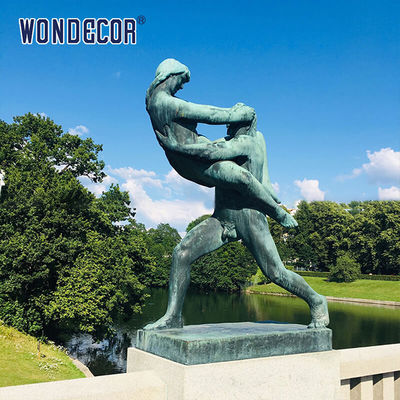 Adults And Children Playing Bronze Statues Sculpture In Outdoor Parks