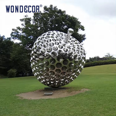 Metal Art Large Stainless Steel Garden Sculptures Hole Digging Apple