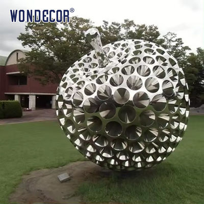 Metal Art Large Stainless Steel Garden Sculptures Hole Digging Apple