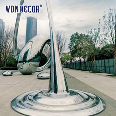Shape Water Droplets Large Stainless Steel Sculpture For Outdoor Squares