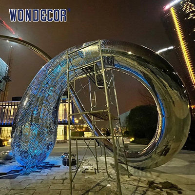 Shape Water Droplets Large Stainless Steel Sculpture For Outdoor Squares
