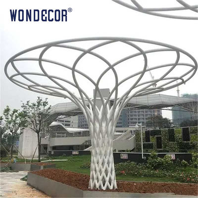 Large Stainless Steel White Wire Metal Tree Sculpture