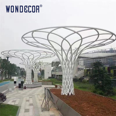 Large Stainless Steel White Wire Metal Tree Sculpture