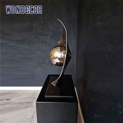 Interior Art Decoration Abstract Stainless Steel Ball Art Sculpture