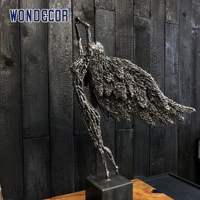 Indoor Abstract Metal Art Decoration Angel Stainless Steel Sculpture