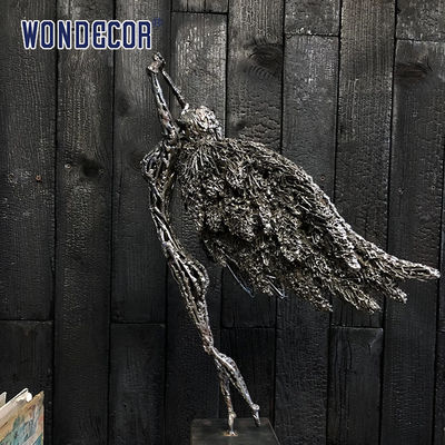 Indoor Abstract Metal Art Decoration Angel Stainless Steel Sculpture