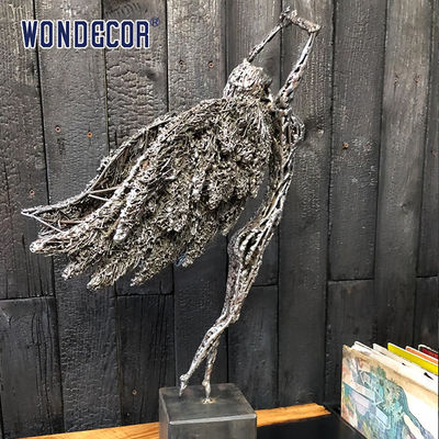 Indoor Abstract Metal Art Decoration Angel Stainless Steel Sculpture