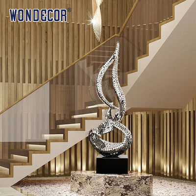 Large Irregular Abstract Metal Art Stainless Steel Sculpture