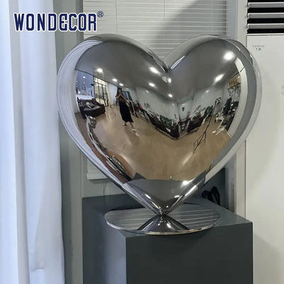 Customized Small Indoor Love Mirror Stainless Steel Sculpture