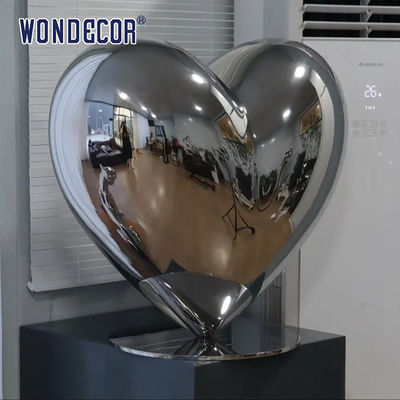 Customized Small Indoor Love Mirror Stainless Steel Sculpture