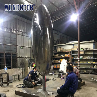 Modern Style Decorative Art Large Stainless Steel Abstract Sculpture Carving