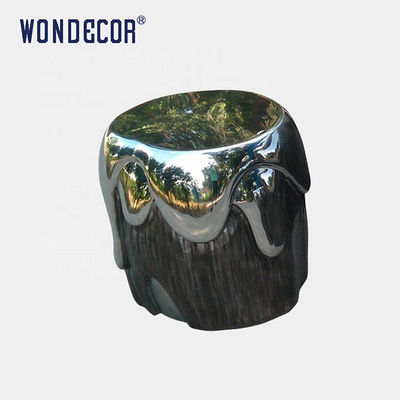 Modern Indoor Metal Art Stainless Steel Table And Chair Sculpture