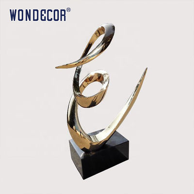 Modern Metal Art Craft Abstract Twisted Ribbon Decoration Stainless Steel Sculpture