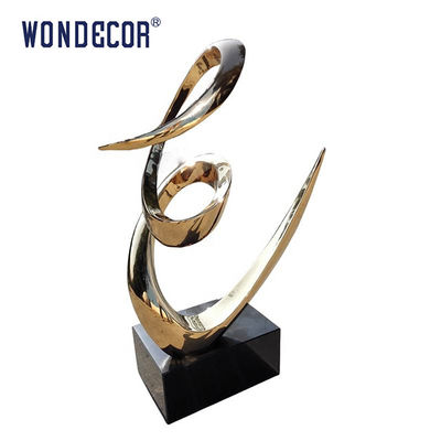 Modern Metal Art Craft Abstract Twisted Ribbon Decoration Stainless Steel Sculpture
