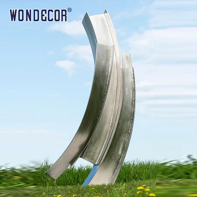 Outdoor geometric metal art craft forging stainless steel sculpture