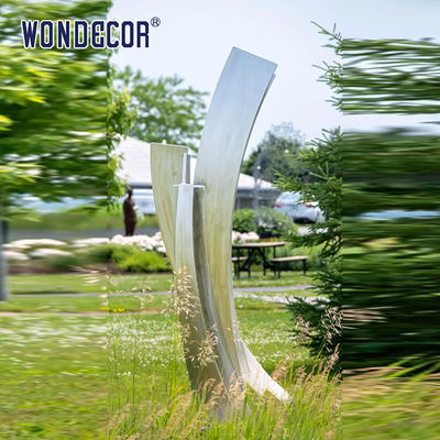 Outdoor geometric metal art craft forging stainless steel sculpture
