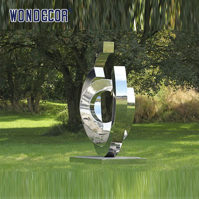 Outdoor Garden Geometric Metal Art Circle Stainless Steel Sculpture