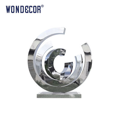 Outdoor Garden Geometric Metal Art Circle Stainless Steel Sculpture