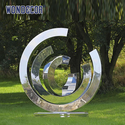Outdoor Garden Geometric Metal Art Circle Stainless Steel Sculpture