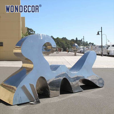 Large outdoor garden geometric metal art forging shaped stainless steel sculpture