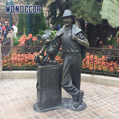 Bronze Sculpture of a Happy Man in Outdoor Metal Art and Craftsmanship
