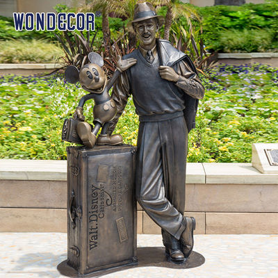 Bronze Sculpture of a Happy Man in Outdoor Metal Art and Craftsmanship