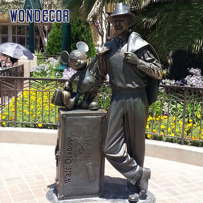 Bronze Sculpture of a Happy Man in Outdoor Metal Art and Craftsmanship
