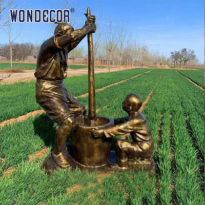 Bronze metal art sculpture of large-scale outdoor sculpture workers