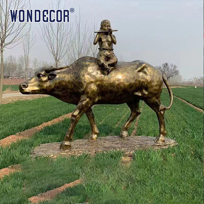 Bronze metal art sculpture of large-scale outdoor sculpture workers