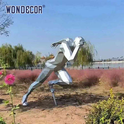 Outdoor Garden Metal Forging Technology Geometric Sports Men's Stainless Steel Sculpture