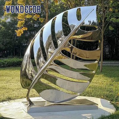 Hotel Garden Outdoor Decoration Stainless Steel Leaf Sculpture